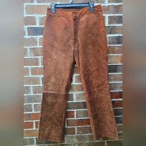 Wilson Suede Pants Brown Leather Finish
